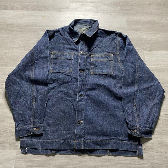 Vintage Y2K Reynolds & Perry RP55 Snowball Fight Dark Wash Denim Jean Jacket 2XL - Picture 2 of 6